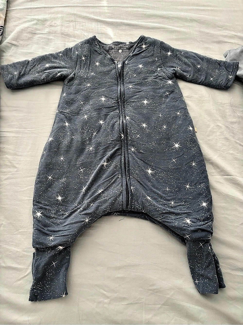 gunamuna Long Sleeve Footie Sleep Sack - Dream / 2.5 TOG Star Print Footie Size